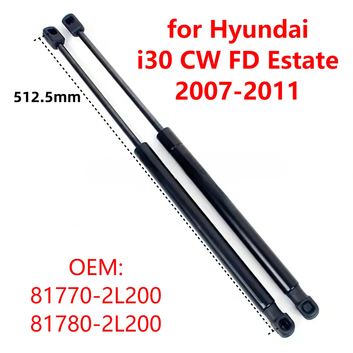 2Pcs 81770-2L200 Car Rear Trunk Boot Tailgate Gas Struts Lift Support Rods for Hyundai i30 CW FD Estate 2007-2011