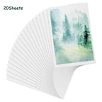 10-30 Sheets Watercolor Paper 300 GSM Thick Textured Cotton Paper - 4 x 6 Inch Deckled Edge Handmade Paper for Painting Postcard
