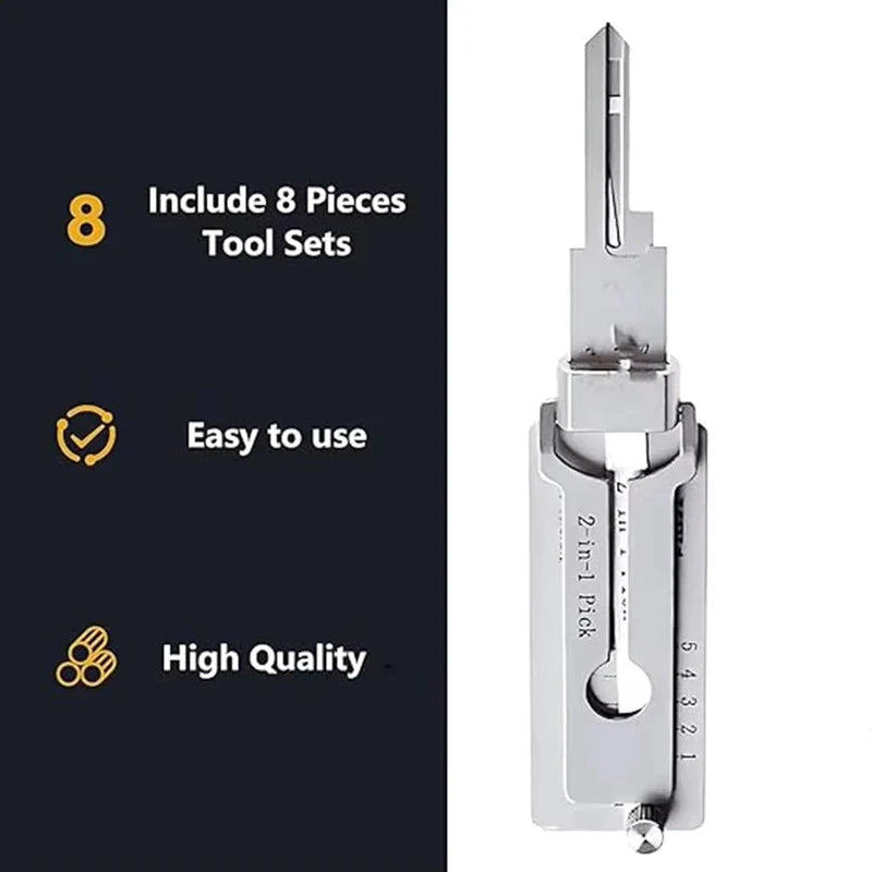 Lockpicking Lock Decoder SS001 O-ring Pickup Kit Pick Locksmith Tools Key Decoder Precision Hook Door Maintenance Repair Tools