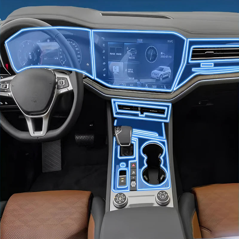 FOR public Touareg 2019-2025 Dashboard Multimedia Navigation Transparent Anti-Scratch Protection Film Modification