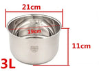 304 Stainless Steel Rice Cooker Inner Pot Replacement Liner, Nonstick Cooking Bowl