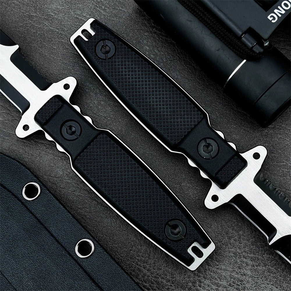 Multi-Purpose Hunting Straight Knife Full Tang Fixed Blade Knives 7Cr13Mov Steel Nylon Fiber Handle Outdoor EDC Utility Knives