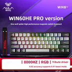 Aula Win60He Magnetic Switch Keyboard Wired Win 60 HE Mechanical Keyboard Esports Gamer Win68 Keyboards Custom Win60 He Gifts