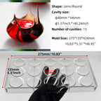 Volcano Chocolate Mold 15 Cavity Polycarbonate Chocolate Moulds PC Candy Bonbons Forms Confectionery Baking Tools