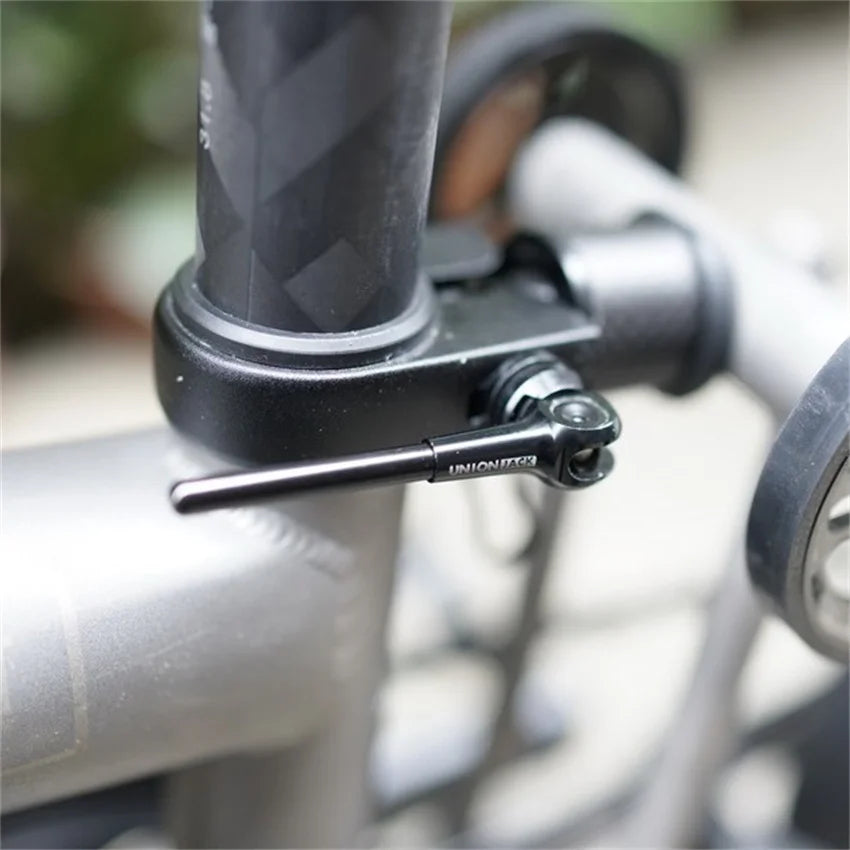 Brompton T Line Titanium Seatpost Clamp Lock, Black/Gold/Silver