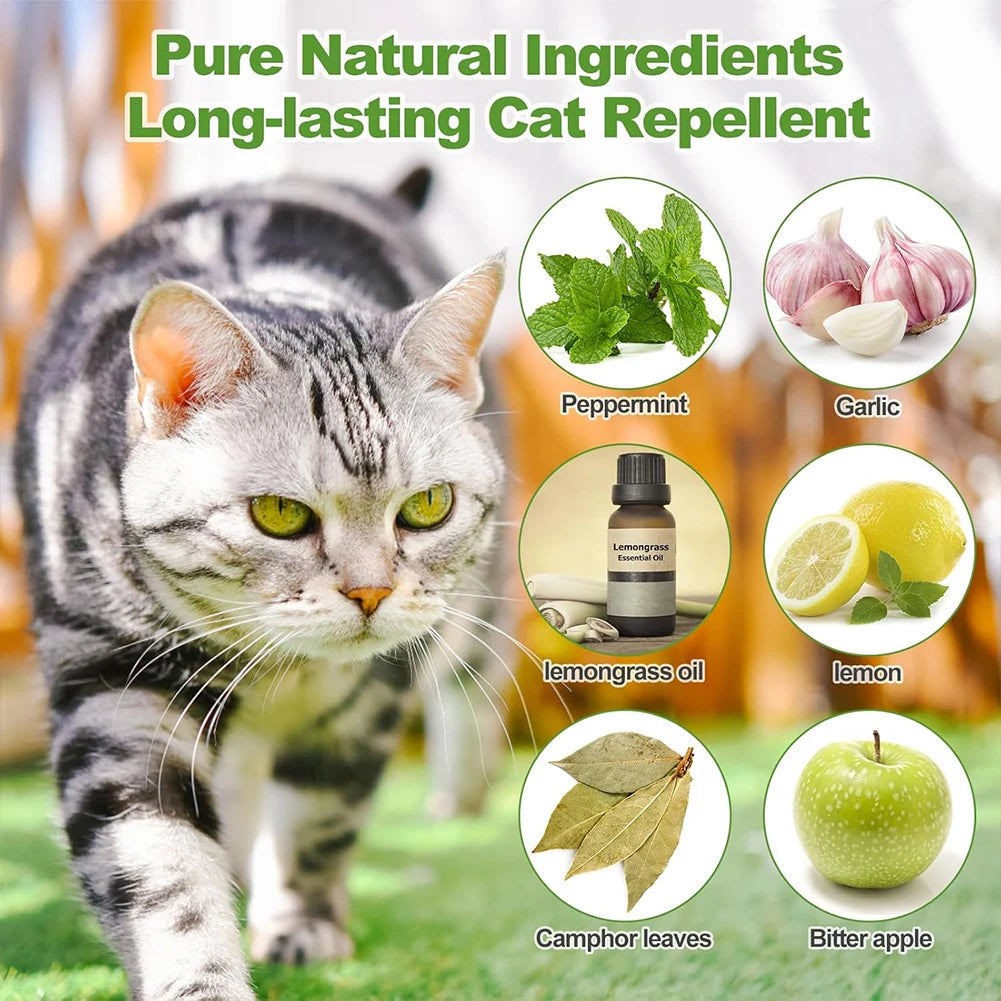1/2/3Boxs Cat Deterrent Outdoor Indoor Natural Peppermint Oil Cat Deterrent Ball Dog Repellent Keep Cats Off Lawn Yard Garden