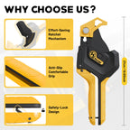 TOLESA 3-Gear Adjustable PVC Pipe Cutter, Pex Cutter Pipe Cutter Up to 2-1/2”, Ratchet Pipe Cutter Tool for PVC, PPR, PE, PEX