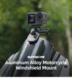 Motorcycle Windshield Mount Clamp Aluminum Clip For GoPro 13 12 Insta360 Go Ultra For DJI Osmo Nano/360/Action 6 5 Pro Pocket 3