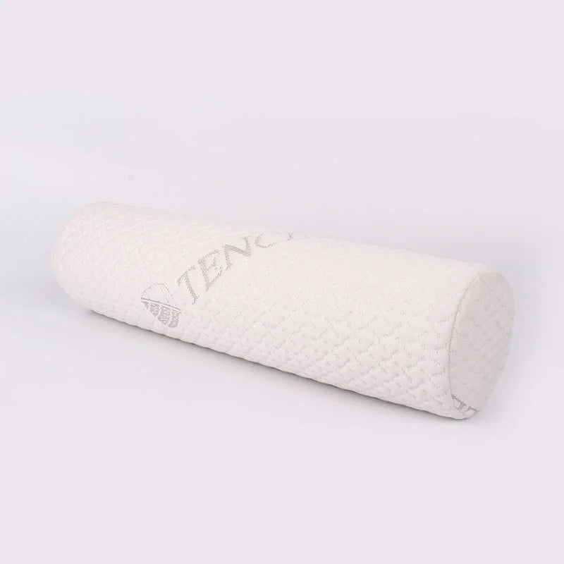 Cervical Neck Roll Memory Foam Pillow Bolster Pillow for Bed Support Round Pillows for Bed, Legs, Back and Yoga