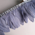10Meters Goose Feather Fringe Ribbon Handicraft Accessories White Swan Feathers Trims Carnival Plumas Dress Decoration Wholesale