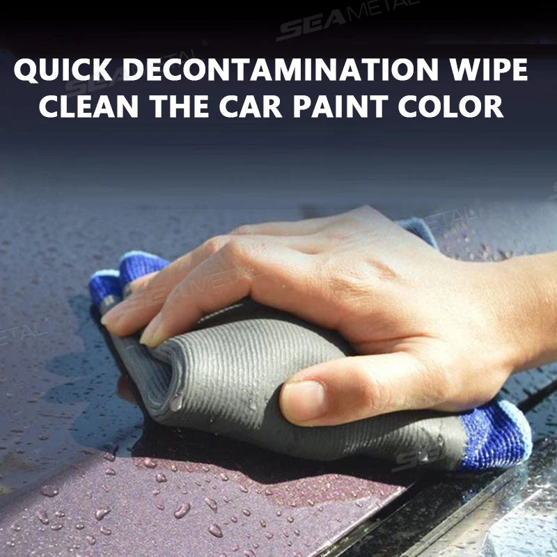 SEAMETAL 30x30cm Car Cleaning Towel Magic Clay Cloth Scratch-Free Car Wash Mud Cloth with Blue Clay Bar Care Towel Washing Tool