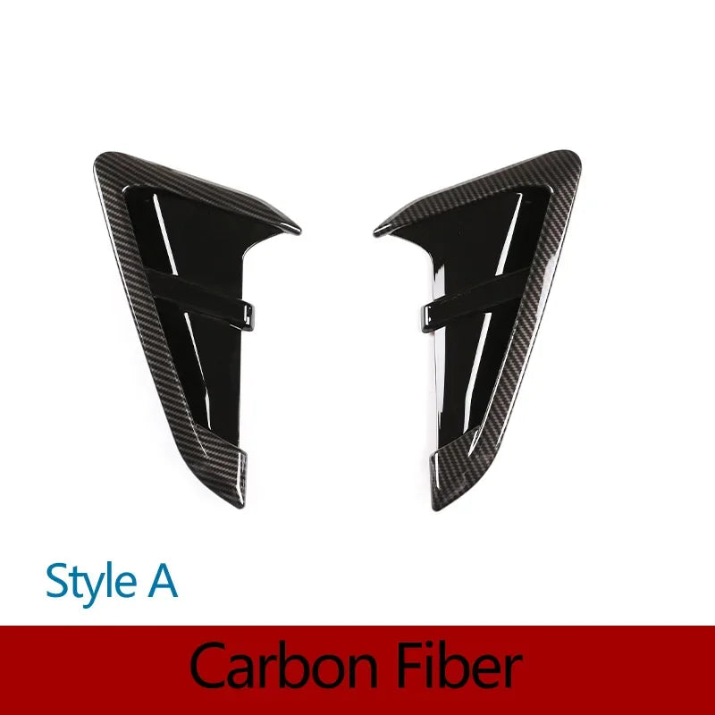 For BMW X3 G01 X4 G02 2018-2021 ABS Carbon Fiber Car Front Fender Side Shark Gill Side Air Outlet Cover Trim Car Accessories