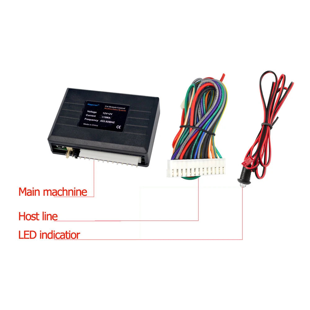Hippcron Car Remote Central Lock Door Keyless Entry Car Alarm Systems Open The Trunk with Light Flashes