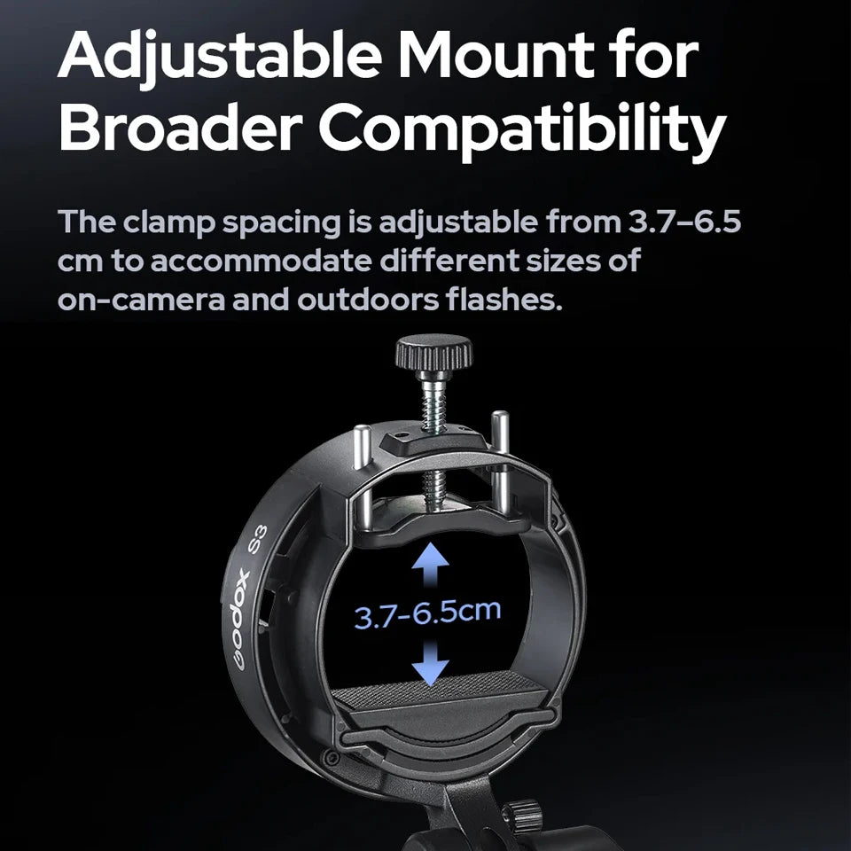 Godox S3 Speedlite Bracket for Godox AD200Pro AD200Pro II AD400Pro AD400Pro II AD600Pro