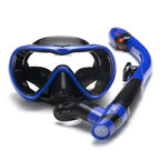 Leakproof Snorkel Set Anti-fog Swimming Snorkeling Goggles Glasses with Dry Snorkel Tube for Snorkeling Swimming Scuba Diving