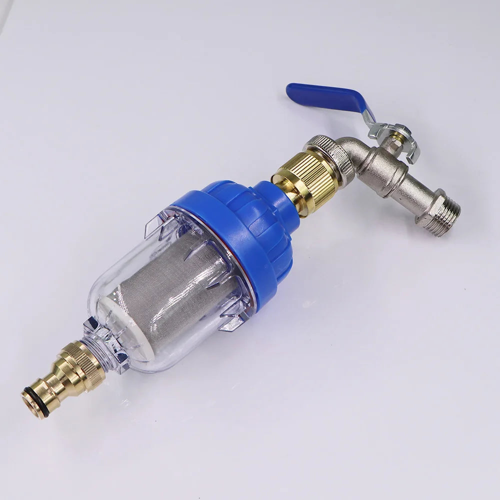 1/2" 40μm Prefilter 16mm Pacifier Garden Taps Faucet Filter Quick Connector 316 Stainless Steel Screen Irrigation Hose Adapter