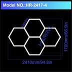 Hexagon LED lighting for Garage Barbecue Shop Barbershop Gym Bar Car Detailing Showroom 4S Workshop Ceiling Light Honeycomb Tube
