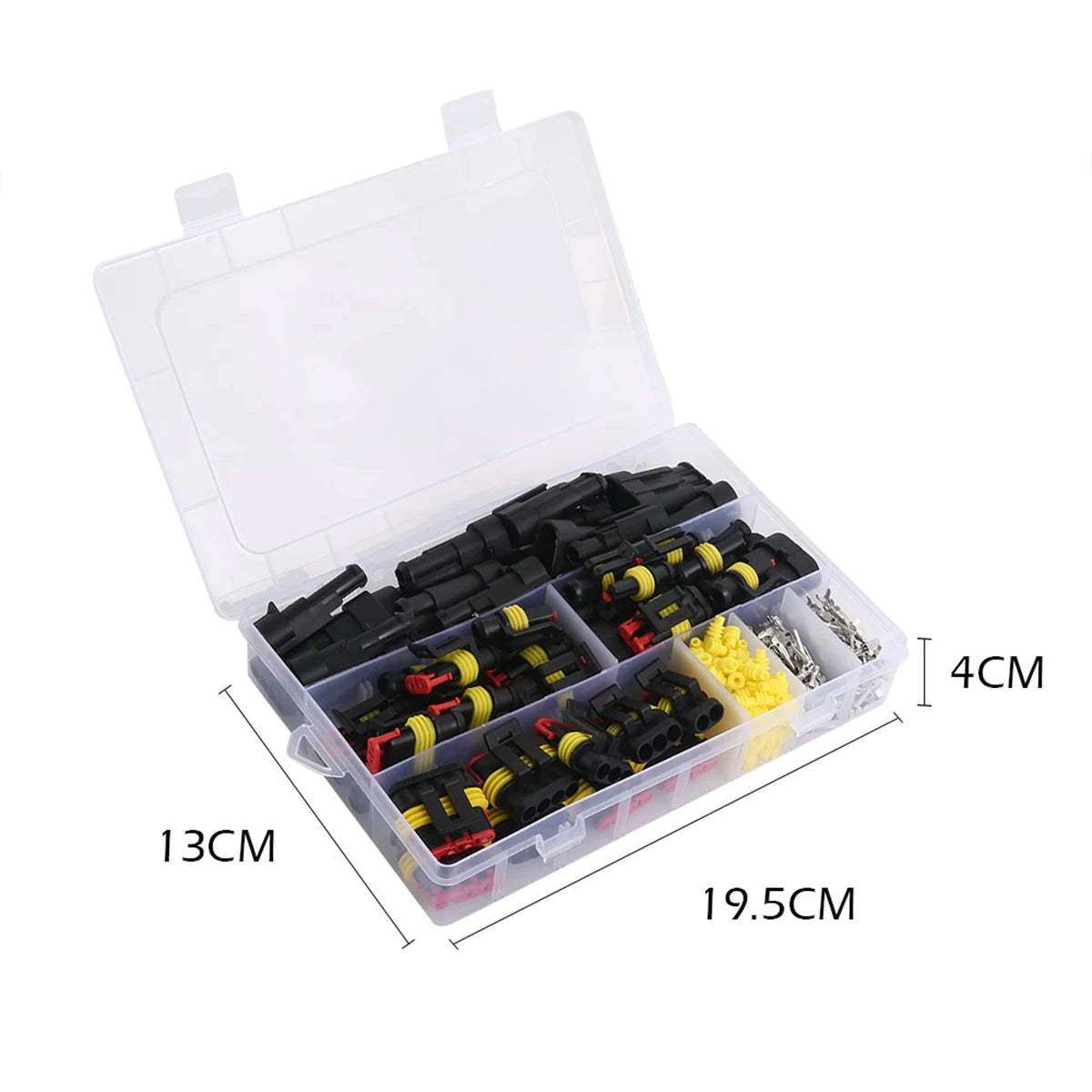 352pcs Waterproof Connectors For Car Motorcycle Yacht Electrical Wire Connector Kit 1/2/3/4 Pin Terminals Harness Plug Connector