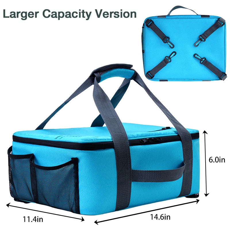 Waterproof Paddle Board Cooler Bag, Insulated Deck Bag with Pockets, Blue