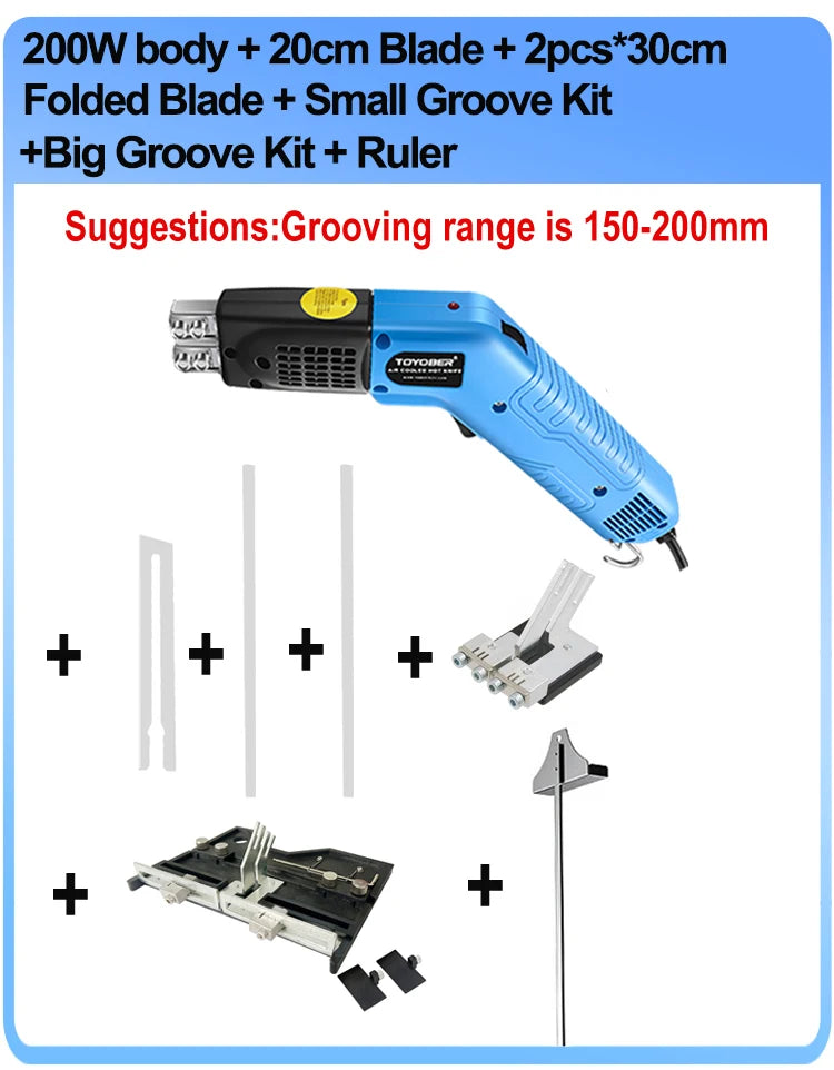 Air Cool Hot Knife Foam Cutter Tool Machine Slotting Groove Styrofoam Polystyrene Fabric Rope Cutter Electric Heating Hot Knife