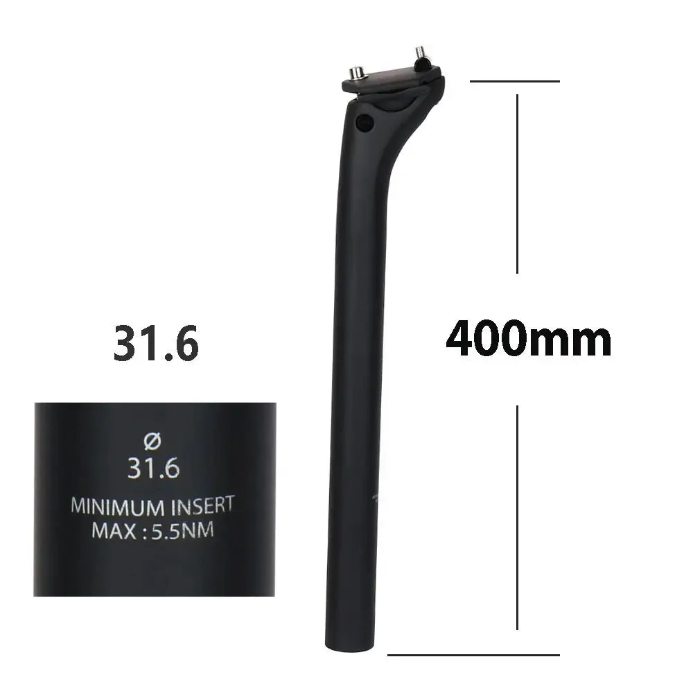ELITAONE MTB Carbon Seat Post Offset 20mm 25.4 27.2 30.9 31.6mm Mountain/Road Bike Seatpost 350-450mm Light 150g