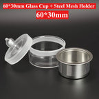 Watch Repair Oil Storage Tank Glass Cup Parts Cleane Baskets Ultrasonic Cleaning 304 Steel Mesh For Watchmakers Tool Component