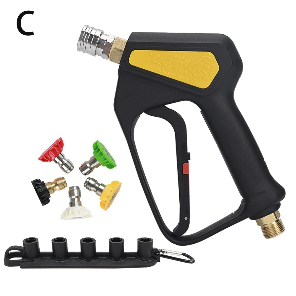 Replacement High Pressure Short Washer Gun ST-2300.Power Washer Trigger Spray Gun with 1/4" Quick Connector Max 310 Bar 4500 PSI