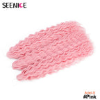 Ariel Curl Hair Synthetic Water Wave Twist Crochet Hair Afro Curls Crochet Braids Ombre Pink Braiding Hair Extension For Women