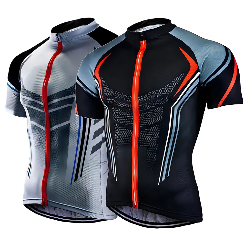 2024 MTB shirt Short Sleeved Cycling Jersey Tops Quick-drying Outdoor sports slim fit jersey