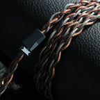 XINHS Y13 4-core Black Brown Graphene Ancient River Copper Hybrid Headphone Upgrade Cable,0.78 2pin/HD650/IE900/KZ-QDC/MMCX IEM