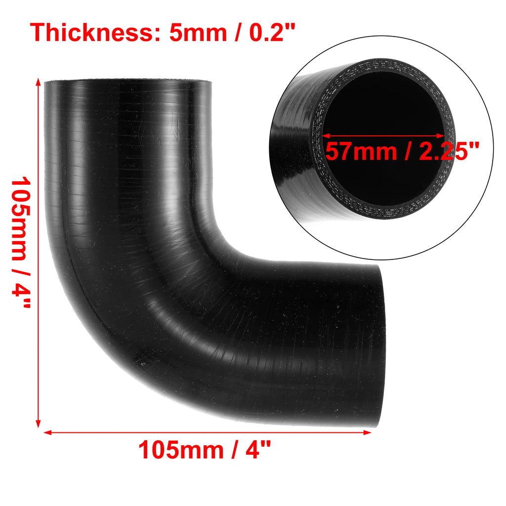 UXCELL 32/51/57/63/70/76/89MM ID 90 Degree Elbow Car Silicone Hose Intake Coupler Intercooler Tube Reducer Set For Seat Leon 1M