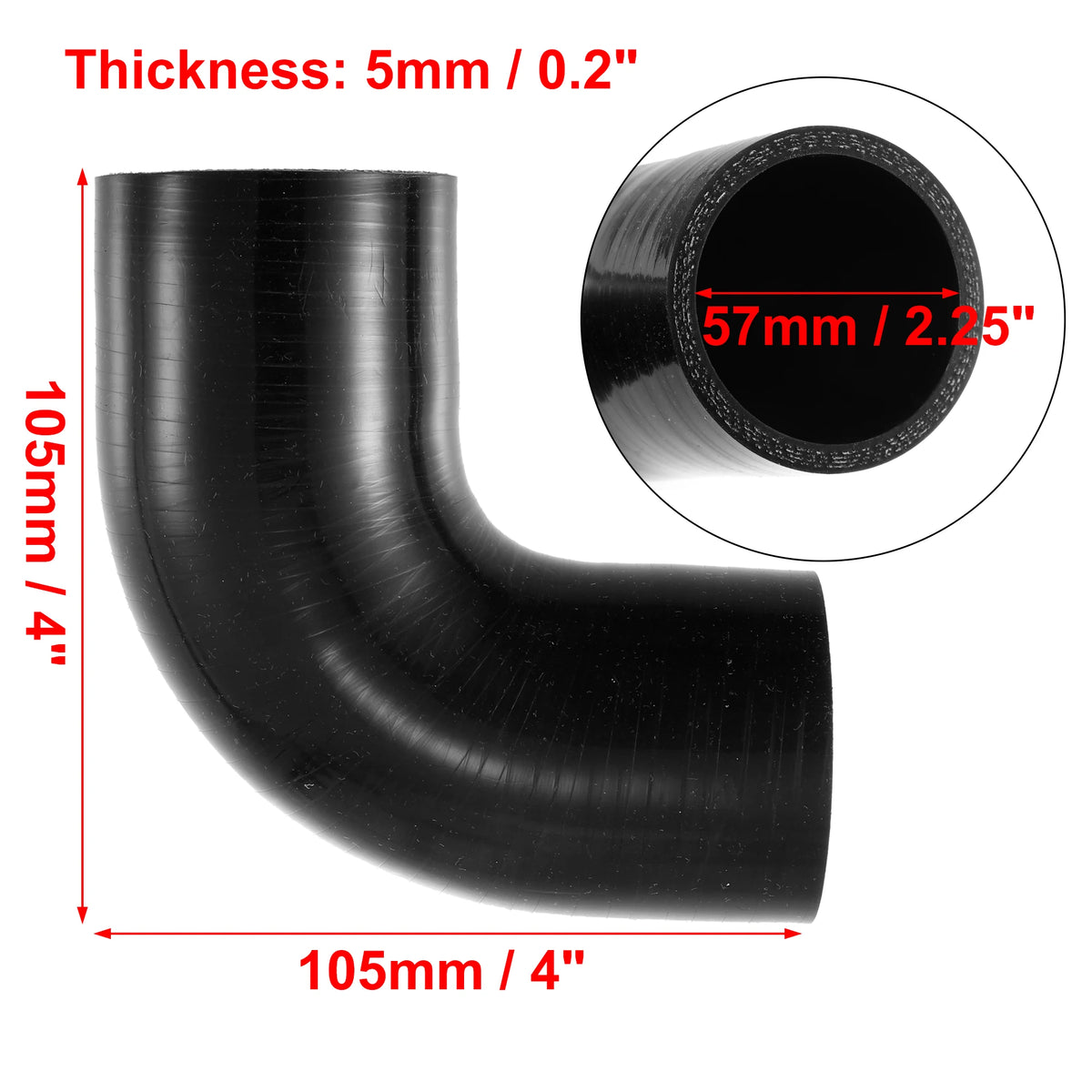 UXCELL 32/51/57/63/70/76/89MM ID 90 Degree Elbow Car Silicone Hose Intake Coupler Intercooler Tube Reducer Set For Seat Leon 1M