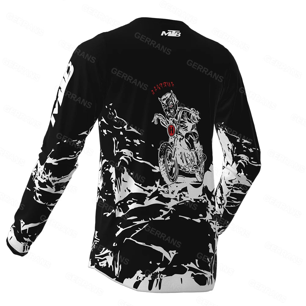 Men's Long Sleeve Motocross Cycling Jerseys Downhill Mountain Bike MTB Shirts Offroad DH Bicycle Bike Jeresys Clothing