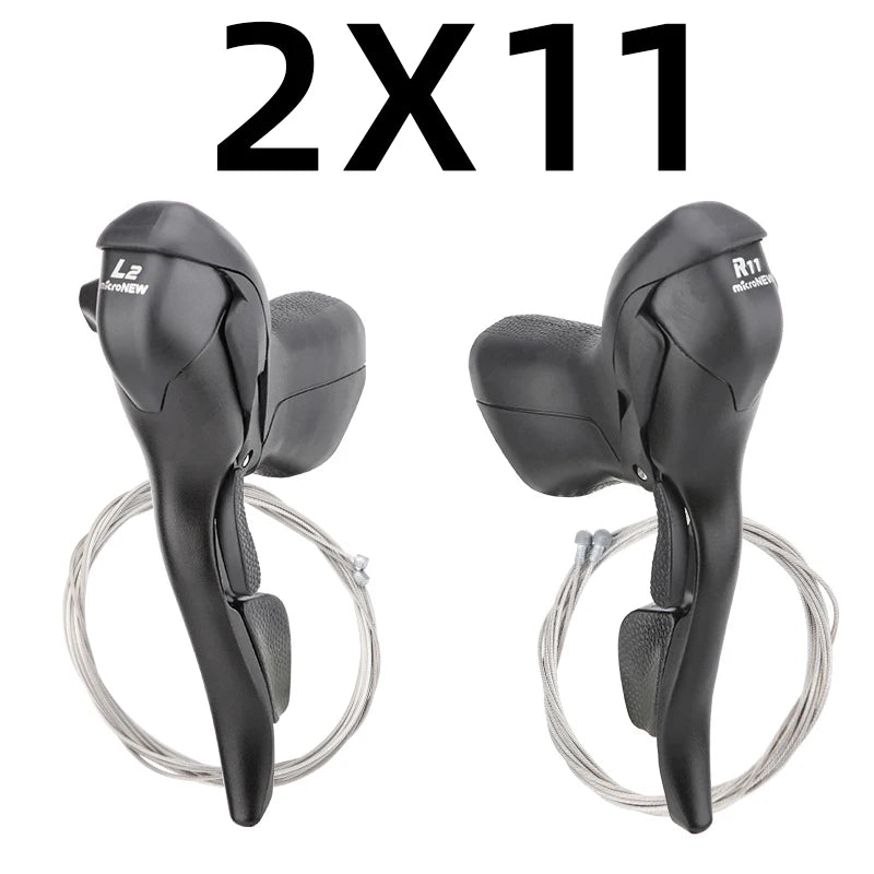 MicroNEW Road Bike Shifter 3x7 3x8 3x9 3x10 Speed Brake Levers Bicycle 2x7 2x8 2x9 2x10 Speed Front Derailleur For Shimano