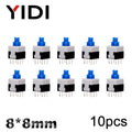 8.0x8.0mm / Black Cap / Unlock