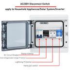 AC Combiner Box 230V 10A~63Amp Circuit Breaker SPD Household/Solar Overvoltage/Undervoltage/Short Circuit/Lightning Protector