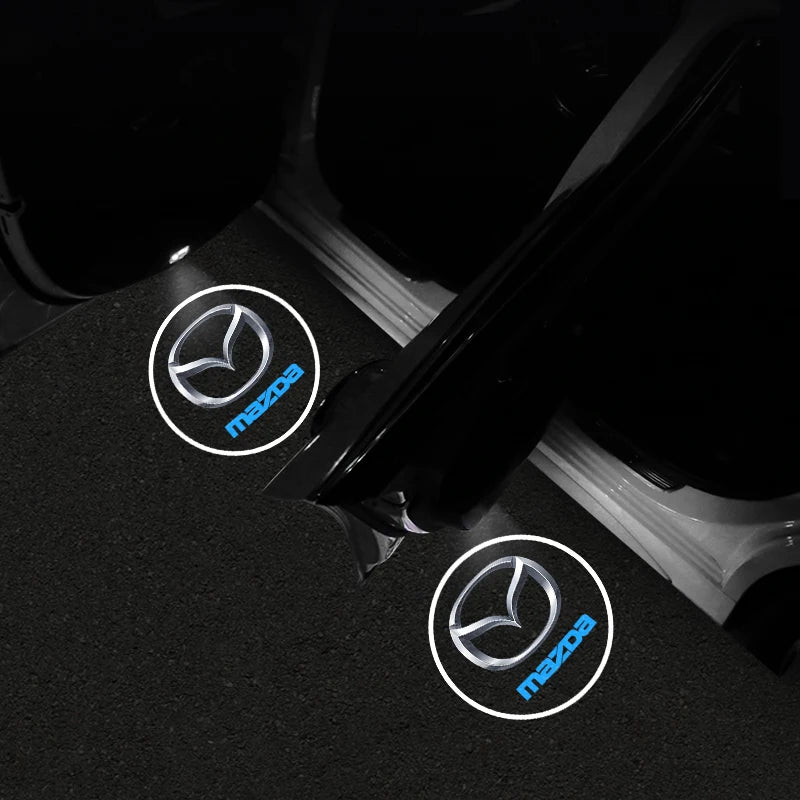 2pcs/set Car Led Logo Door Light Laser Projector Ghost lamp Welcome Light For Mazda 6 8 Atenza Axela RX-8 RX-9 Ruiyi Accessories
