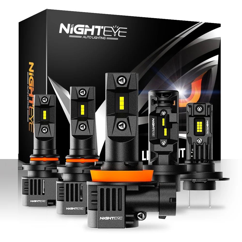NIGHTEYE H7 LED Bulbs Canbus 35000LM Led h4 H11 H8 H9 9005 HB3 9006 HB4 Car Lights 80W 6500K White Mini Size Car Headlight Bulbs
