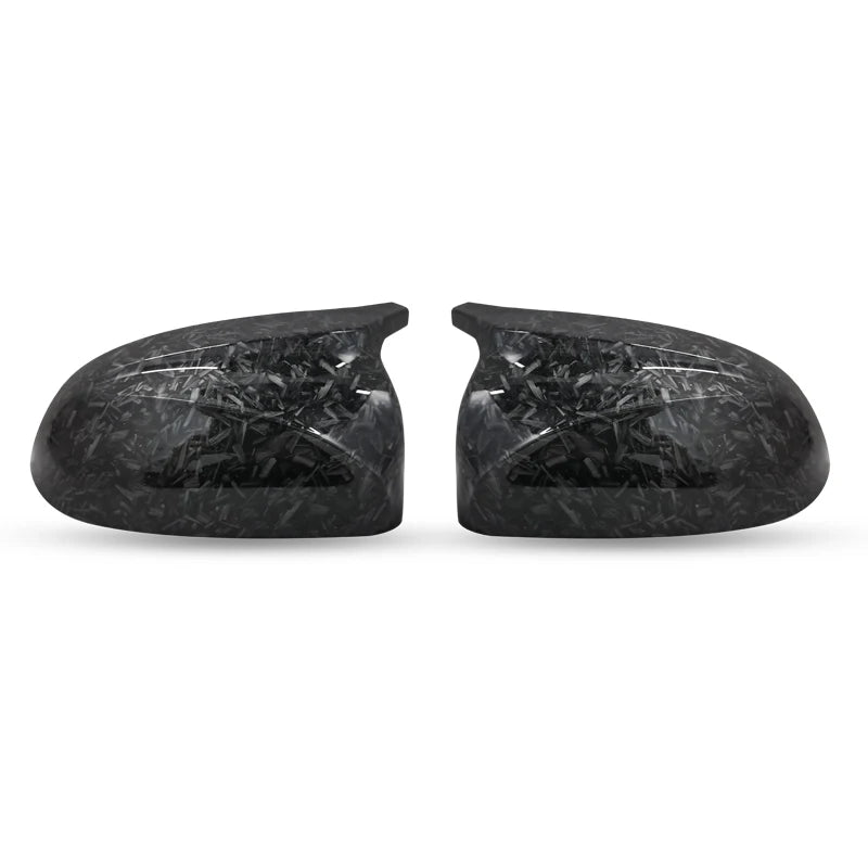 2pcs Rear Side Mirror Cover Caps Carbon Fiber Look, Glossy Black for BMW X3 G01 iX3 X4 G02 X5 G05 X6 G06 X7 G07