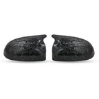 2pcs Rear Side Mirror Cover Caps Carbon Fiber Look, Glossy Black for BMW X3 G01 iX3 X4 G02 X5 G05 X6 G06 X7 G07