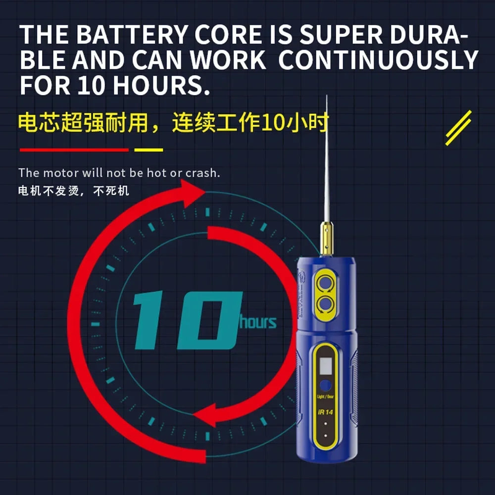 Mechanic IR14 Electric OCA Glue Remover Tool With Led Display For Phone Screen OCA Polarized Clean Electric Grinder Hand Tools