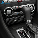 Real Soft Carbon Fiber Trim Sticker For Mercedes Benz SLK R171 2004 2005 2006 2007 2008 2009 2010 Car AC Storage Bottom Panel