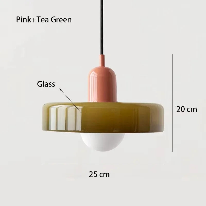 Nordic Retro Glass Pendant Lamps Indoor E27 LED Chandelier Living Room Dining Room Bedroom Kitchen Decorative lights Fixture