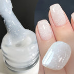 BORN PRETTY 10ml Snow Glitter Gel Nail Polish Pink Milky White Jelly Sequins  Semi Permanent Nails Art Design Varnish Manicure