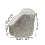 Diamond-encrusted multi-compartment storage box, high appearance level, desktop cosmetics organizing box, large capacity