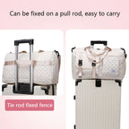 Durable Nylon Travel Duffle Bag, Portable Sports Gym Bag for Overnight Trips Shoulder Duffel Training Bag, Spacious Argyle