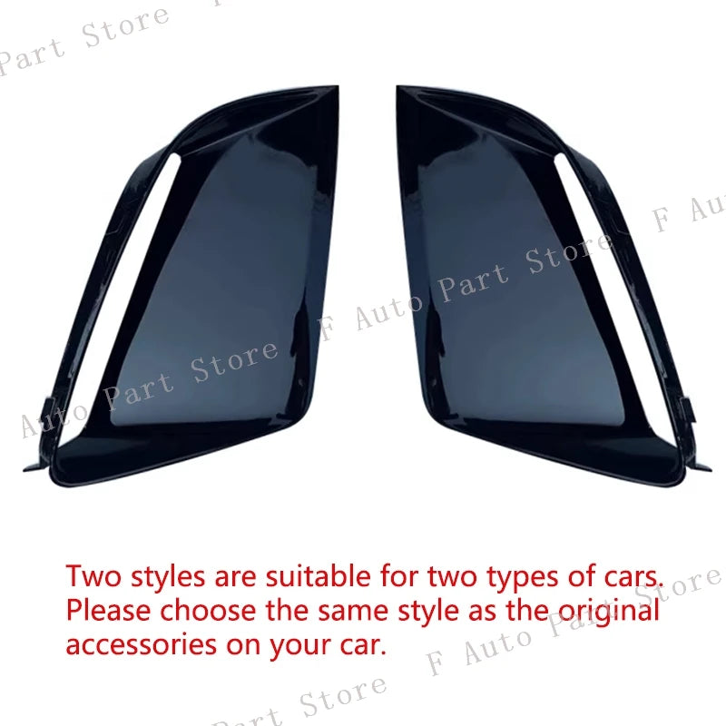 For Audi RS7 2009-2018 RS6 2011-2018 Car Front Bumper Fog Light Lamp Trim Molding Black Cover Frame Shell Cap Hood Lid
