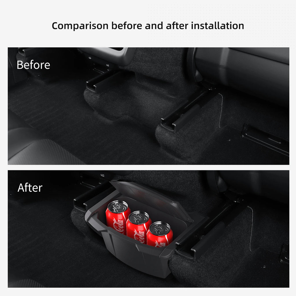 LUCKEASY (not fit Berlin Version) for Tesla Model Y Launch 2025 2026 Juniper Car Armrest Rear Storage Box Accessories Tidying