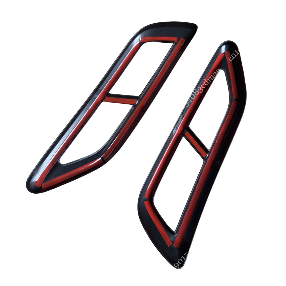 2PCS Gloss Black Exhaust Tail Pipe Cover for VW Tiguan MK2 R Line Facelift 2020-2024 Rear Bumper Muffler Trim Accessory
