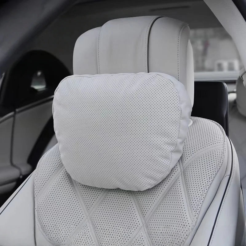 Car Headrest Waist Set Memory Foam Neck Pillows & Lumbar Support Cushions | Ergonomic Design, Anti-Static, Comfortable Headrests